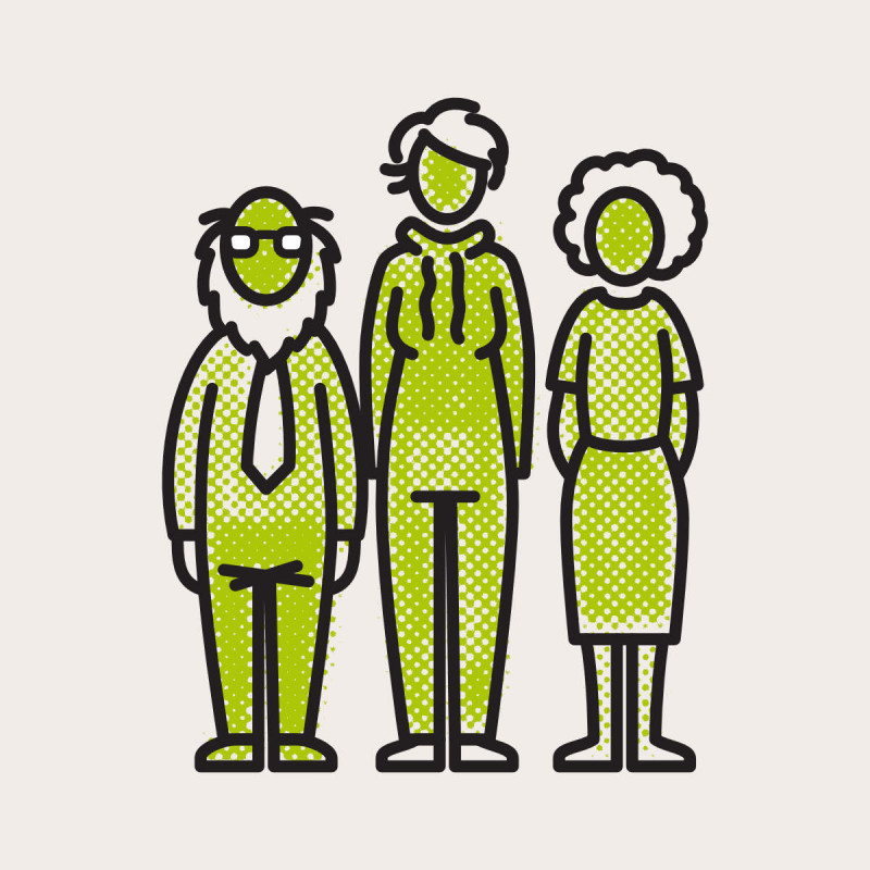 BGW Jahresbericht 2022. Illustration „Durchschnittliche Firmenzugehörigkeit“